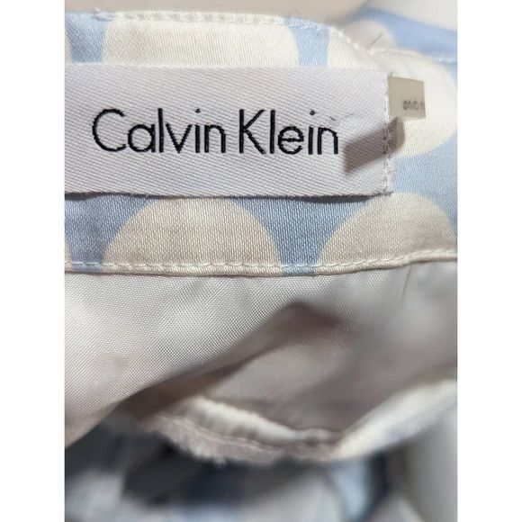 Calvin Klein Dresses Calvin Klein Womens Blue White Polka Dot Vneck